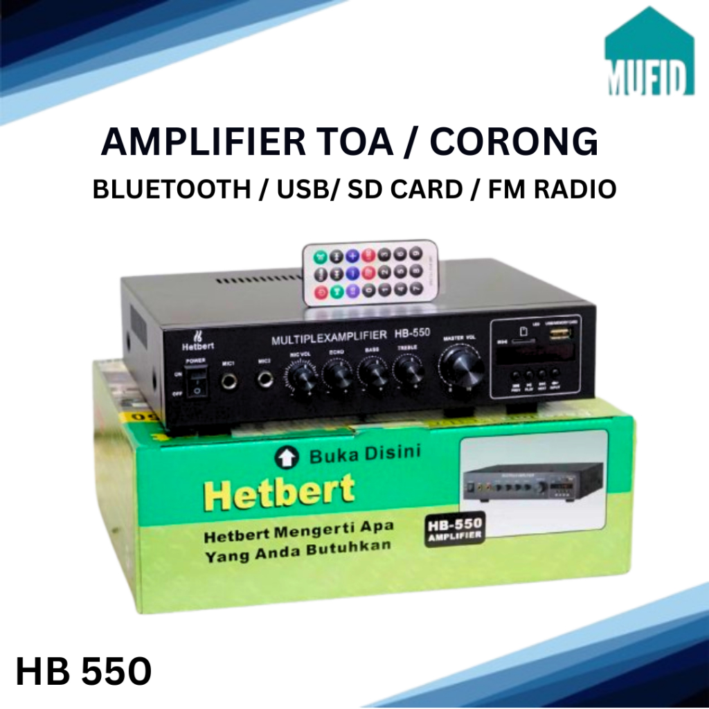 HETBERT Power Amplifier  Bluetooth NSA 550 / TOA / Ceiling / Corong