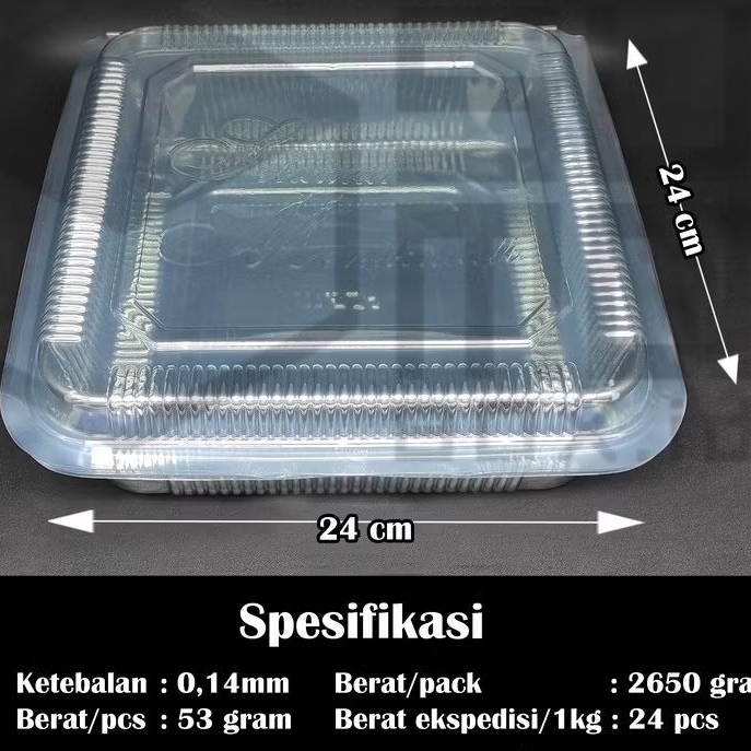 Mika Plastik Jumbo Size 24x24 / Mika Bolu / Mika Kue