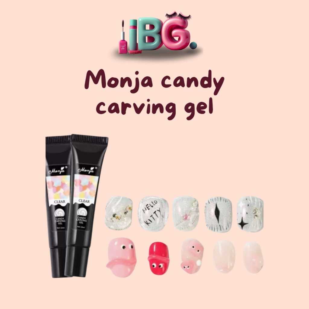 Monja Candy Carving Gel Carving Gel 3D Monja Gel Carving Transparan Gel Soft Transparan 3D Dekorasi Timbul