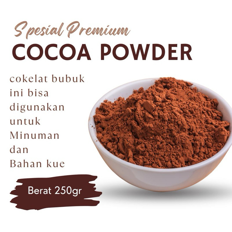 

Cocoa Powder Premium 250gr | Coklat Bubuk untuk Minuman dan Bakery | Coklat Bubuk Murni Tanpa Gula