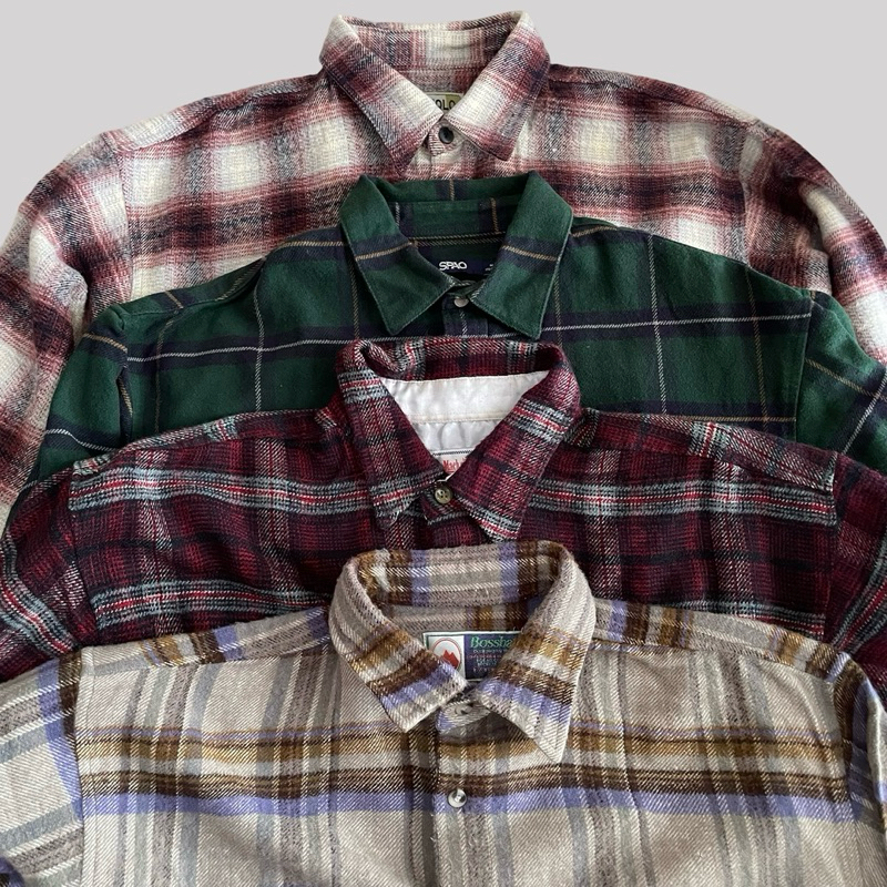 Updated Kemeja Outer Tebal Sherpa Heavy Flannel Wol Wool