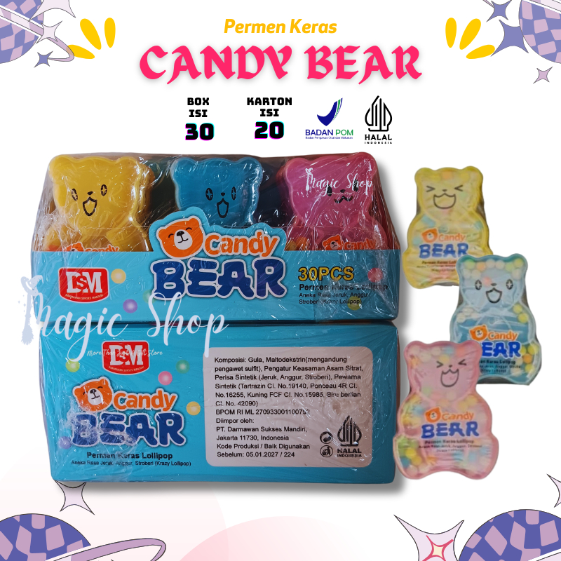 

PERMEN BEAR CANDY ISI 30 PCS / PERMEN VIRAL