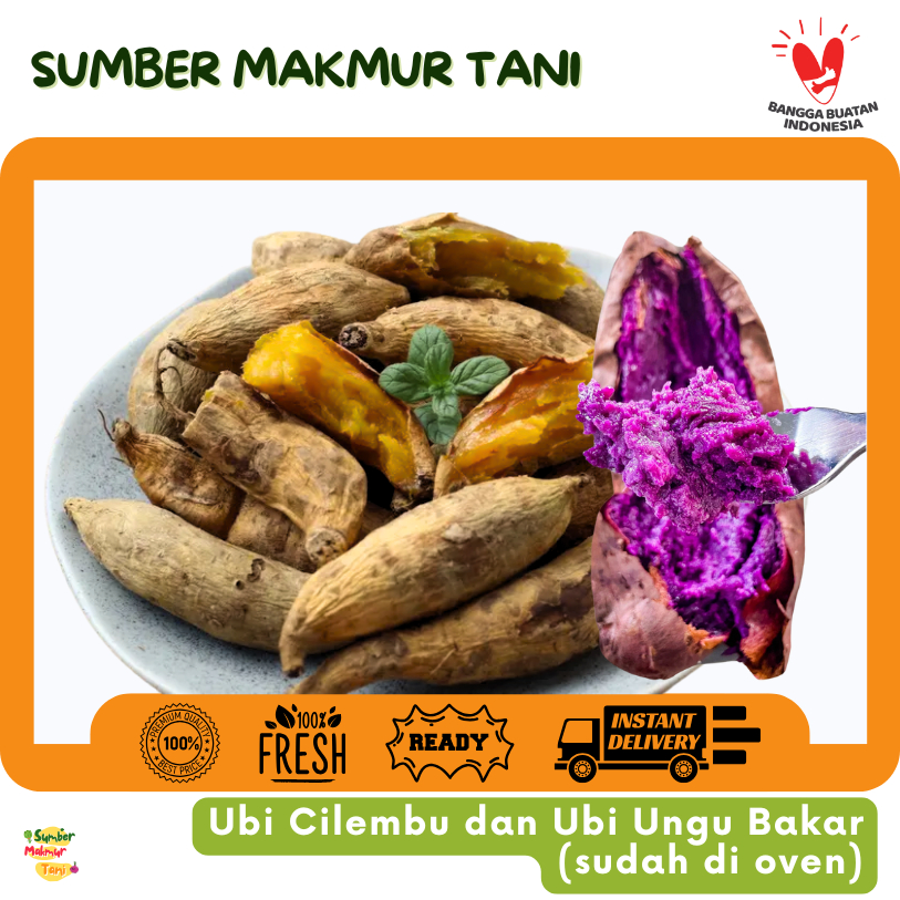 

[KIRIM INSTAN - SUDAH OVEN] Ubi Cilembu Oven Ubi Ungu Bakar Manis Legit / Sweet Roasted Cilembu Yam / Roasted Purple Sweet Potato / Camilan Sehat Rendah Lemak / Ready to Eat – SMT Fresh