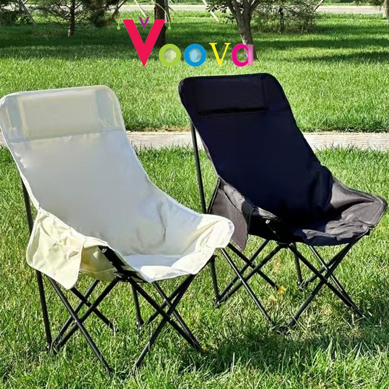 VOOVA Kursi Santai/ Kursi Lipat Outdoor / Kursi Sandaran Kepala Busa/ Kursi Bersantai Camping Kuat/ 