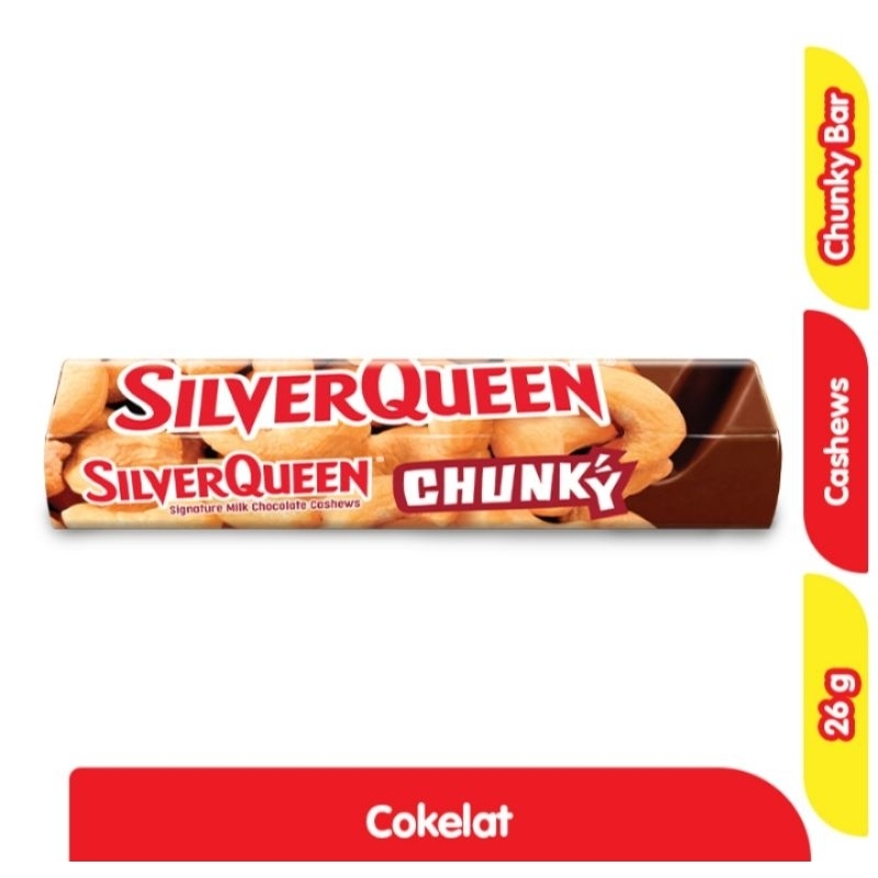 

Silverqueen chunky bar coklat 26gr