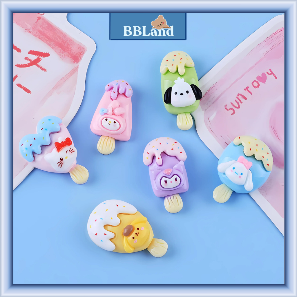 

Stiker 3D Resin Clay Motif Ice Cream Sanrio Buat Dekor DIY Botol Minum Casing HP