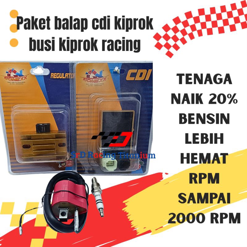 paket balap pengapian megapro new karbu cdi racing koil racing busi racing koil racing