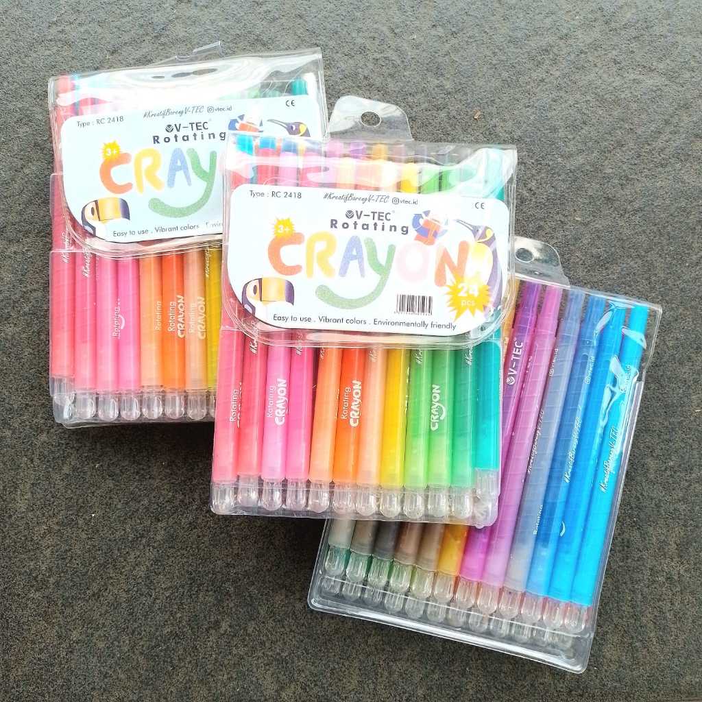 

Crayon Putar Twist Crayon V-TEC 24 Warna ( Set ) [ Original ]