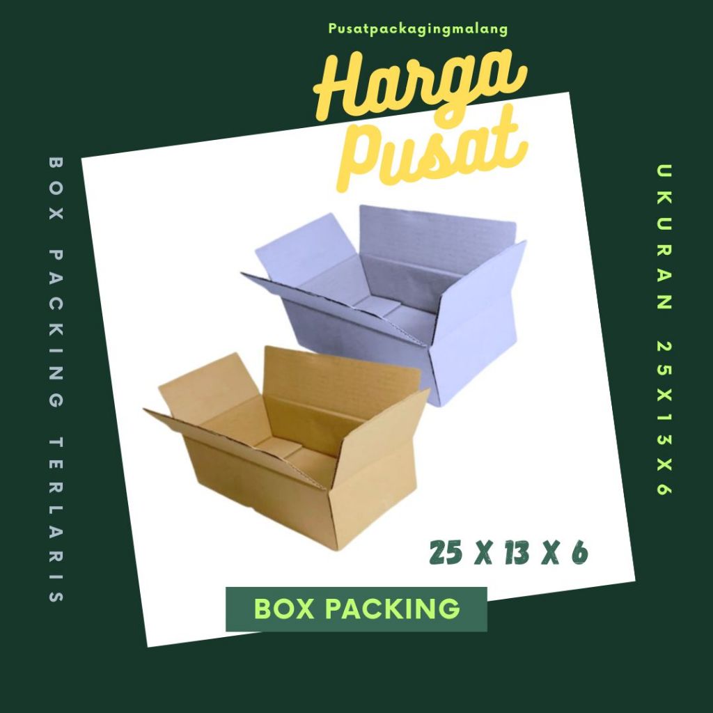 

Box Packing 25x13x6 Kardus A1 Karton Dus Kotak Kemasan Sparepart Jamu Madu Assesoris Souvenir Olshop