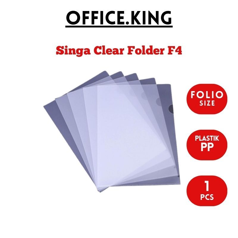 

Singa Clear Folder Folio F4 Map L Transparan / Bening Clear Sleeve