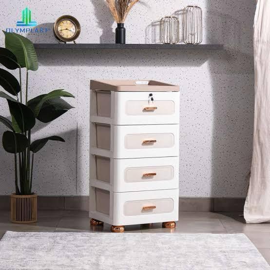 KHUSUS MALANG RAYA Olymplast Stylish Drawer 4 Laci dan 5 Laci Lemari Plastik Stylish Lemari Minimali