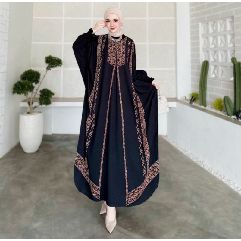 Grosir Gamis Kaftan Rayon Jumbo Terbaru Kaftan Motif Sultan Gamis Muslimah Wanita Terlaris