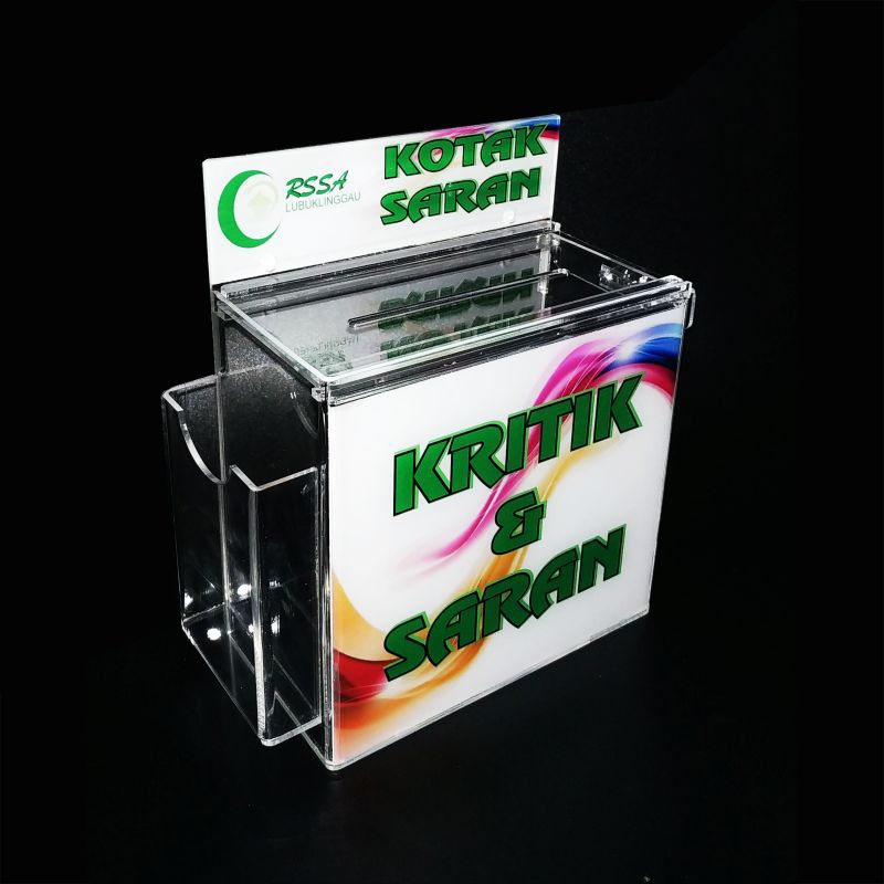 

Custom kotak Saran & Kepuasan 2mm