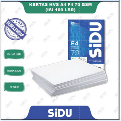 

KERTAS HVS F4 A4 70Gsm ISI 100 LBR / KERTAS HVS ECERAN
