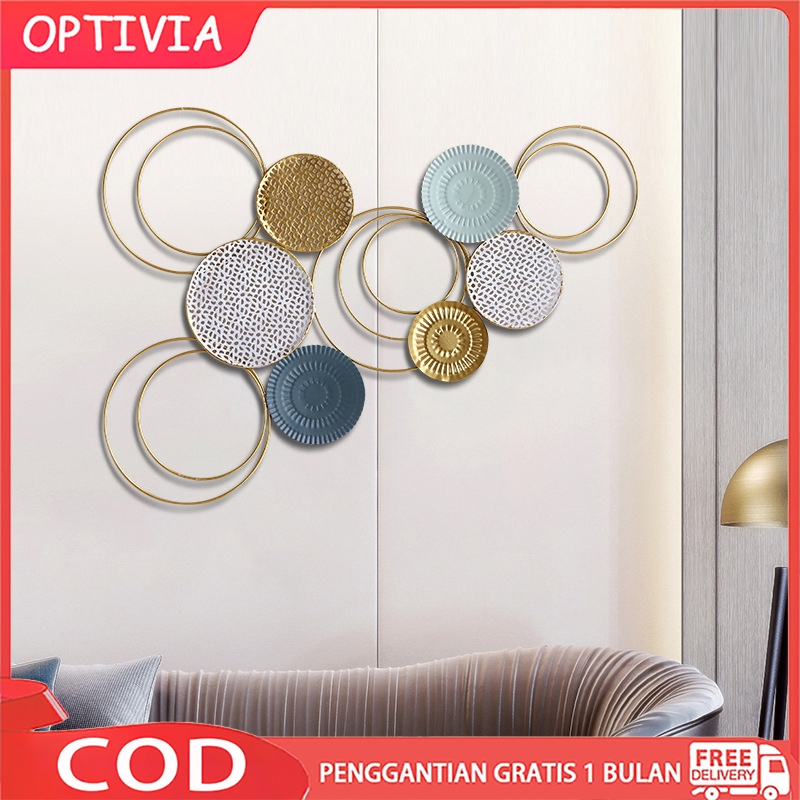 Optivia Nordic Cahaya Mewah Gaya Besi Tempa Hiasan Dinding Ruang Tamu Kamar Tidur Hiasan Dinding