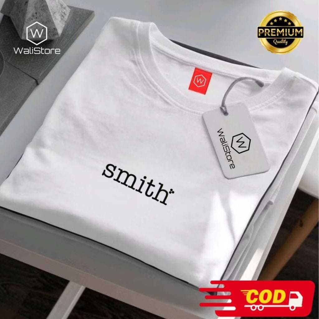 House of Smith Kaos Pria Lengan Pendek - Just Smith T-Shirt white - T Shirt