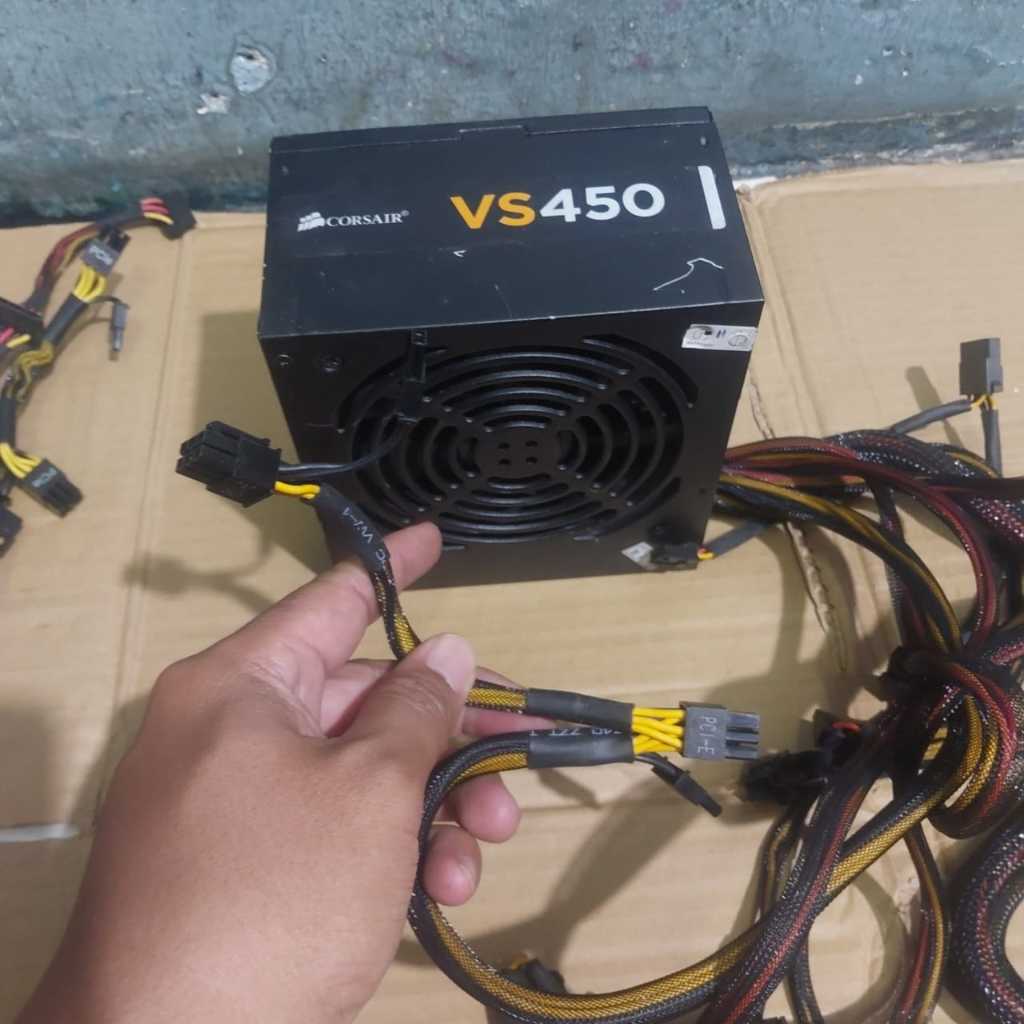 power supply psu pure 450Watt CORSAIR VS450 2x(6+2pin) VGA murah