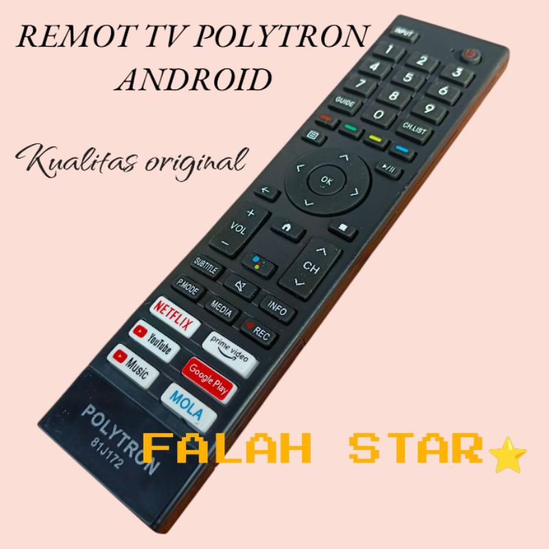 remot tv led polytron android mola tv