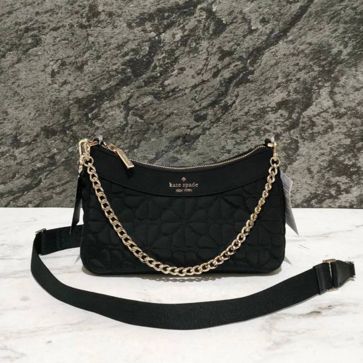 KS Flower Quilt Nylon Crossbody bag