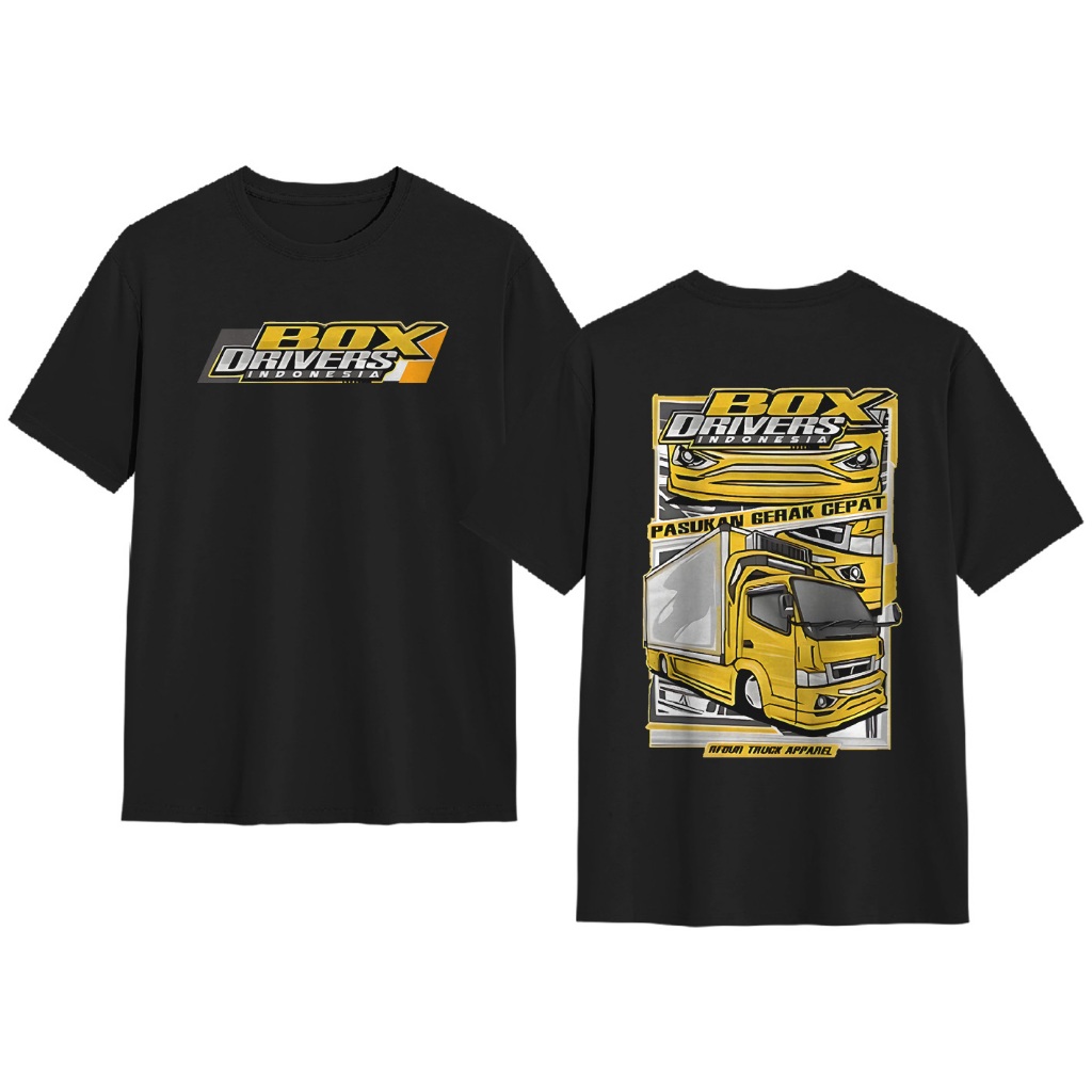 Kaos Box Driver - Baju Truk Logistik - Kaos Truk Oleng Bagus Keren - Atasan Cowok Cewek Keren