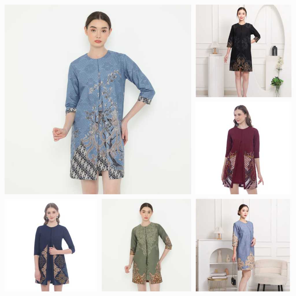 LUIGI RICCIO Dress Batik Wanita Jubah Size Standard Dewasa Elegan Katun Premium Pakaian Couple Arriv