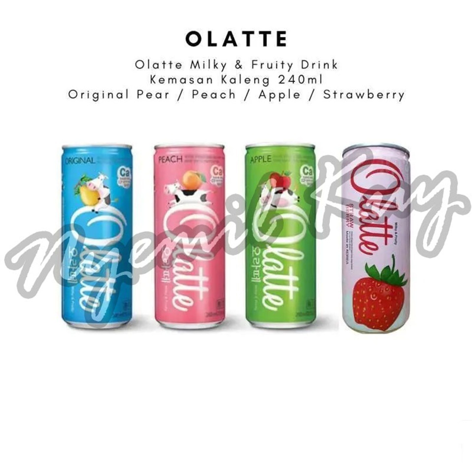 

Olatte Milky & Fruity Drink Korea - Olatte Korean Milk Drink Apple Original Pear Peach Strawberry Flavor - Minuman Rasa Susu dan Buah 240ml