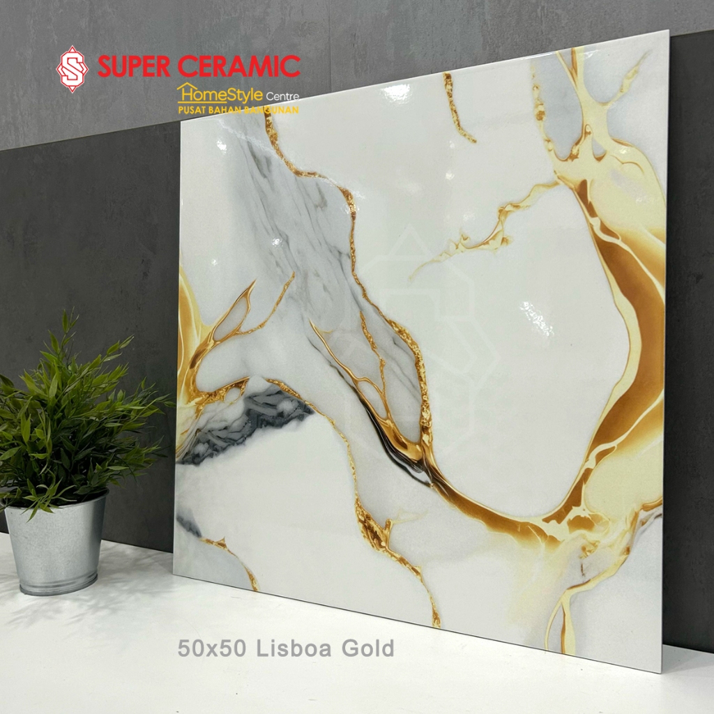 PLATINUM 50x50 Keramik Lantai Dinding - LISBOA GOLD - KW1