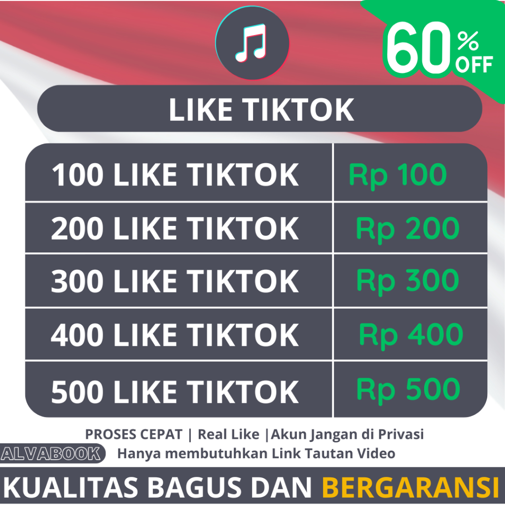 LIKE TIKTOK TERMURAH PROSES CEPAT BERGARANSI