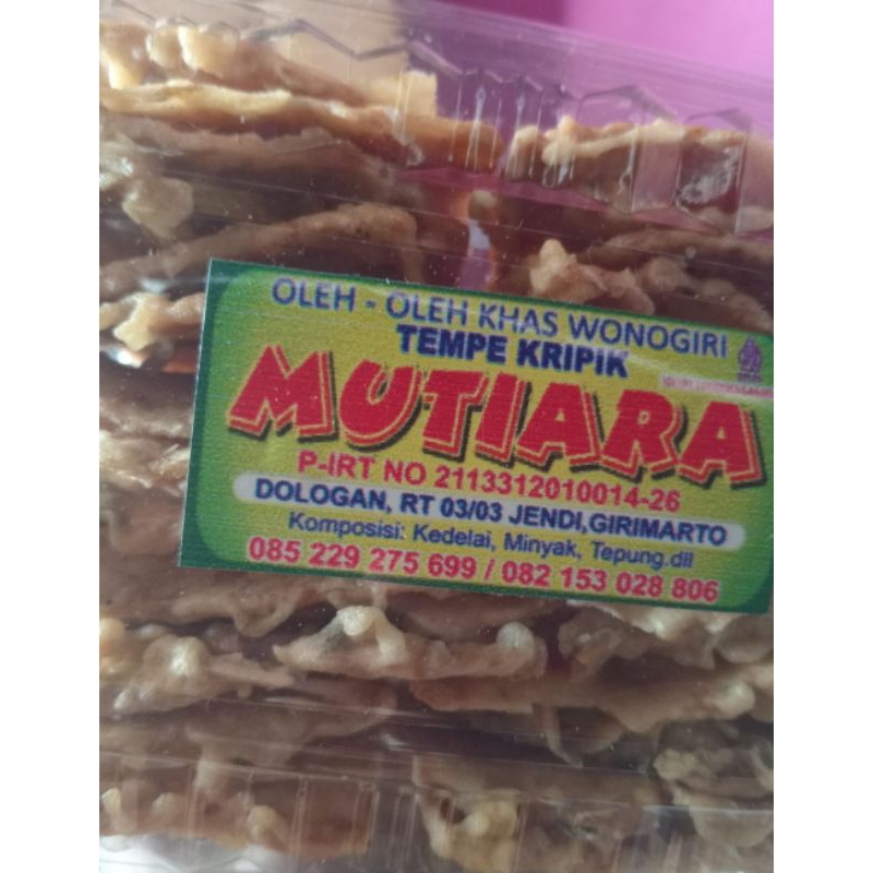 

Kripik tempe Mutiara Girimarto Wonogiri,sangat lezat