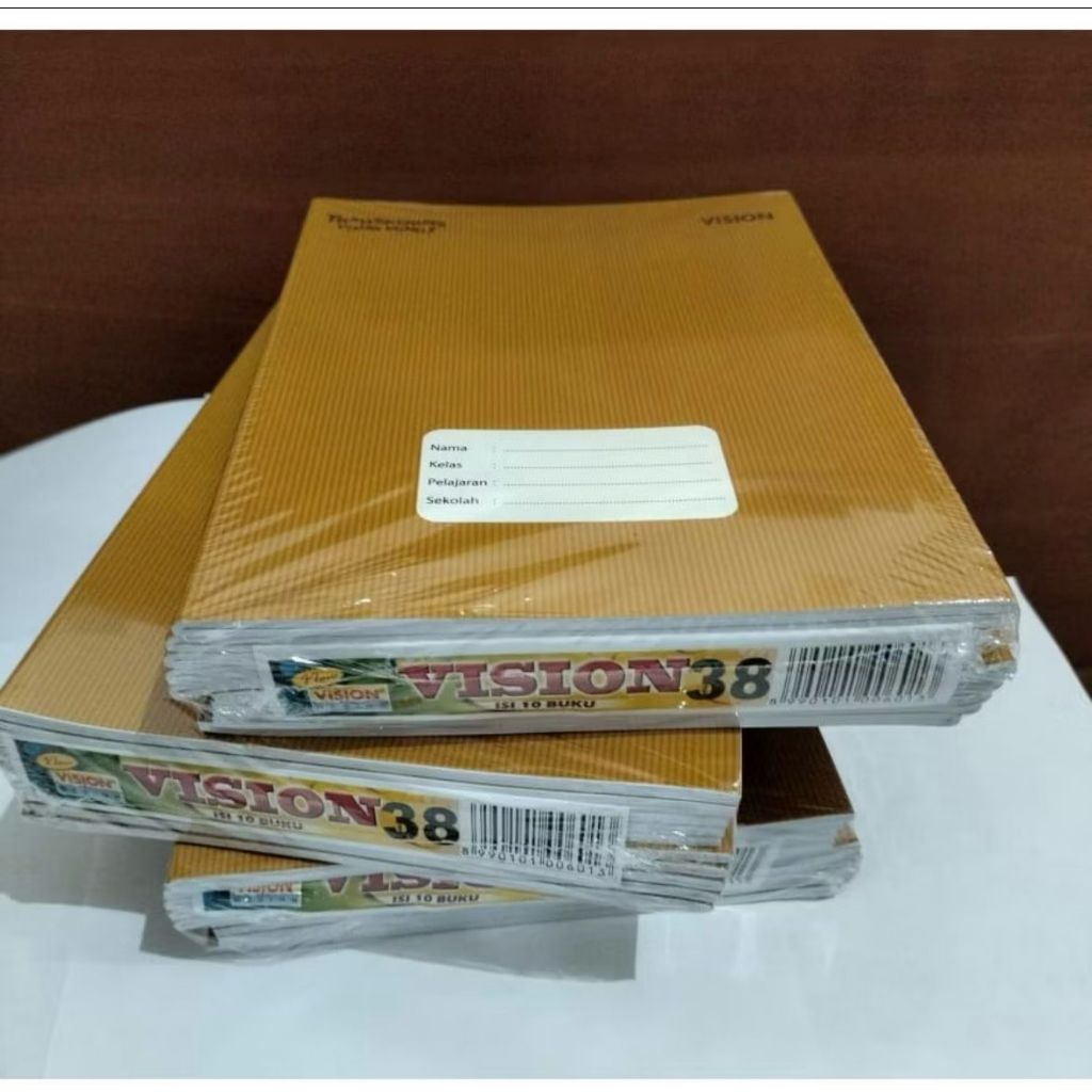 

[ PAK ] Buku Tulis VISION SAMPUL COKLAT / Kraf Isi 38 Lembar Grosir (Isi 10 Buku)