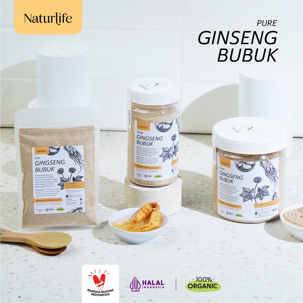 

NATURLIFE GINGSENG BUBUK ASLI 100% MURNI ORGANIK / BUBUK GINSENG MURNI 50G 125G 235G / PANAX POWDER / GINSEN ORIGINAL MINUMAN SERBUK PENAMBAH STAMINA PRIA DEWASA & WANITA / JAMU GINSENG / GINSENG EXTRACT / G-MAX / V-MAX / MSH / FLOZINDO / GOLO GINGSENG