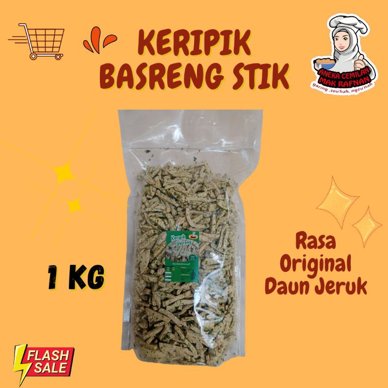 

Keripik Basreng Stik Ikan Tuna Garing Renyah Enak Original Daun Jeruk 1kg