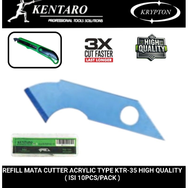 

ISI REFIL CUTTER ACRILIC 10PCS/PACK KENTARO JAPAN QUALITY