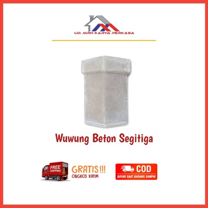 Wuwung Beton Segitiga | COD dan Gratis Ongkir S&K
