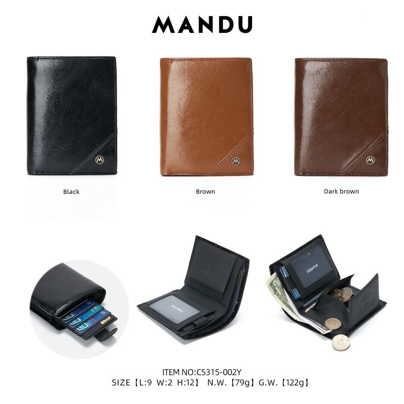 DWAROENGQ - Dompet Lipat Pria RFID Blocking Ori Mandu 5315-002