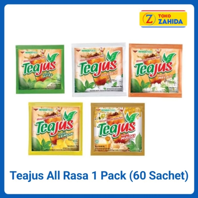 

Teajus Minuman Serbuk Teh Instant 1 Pak isi 60 Sachet