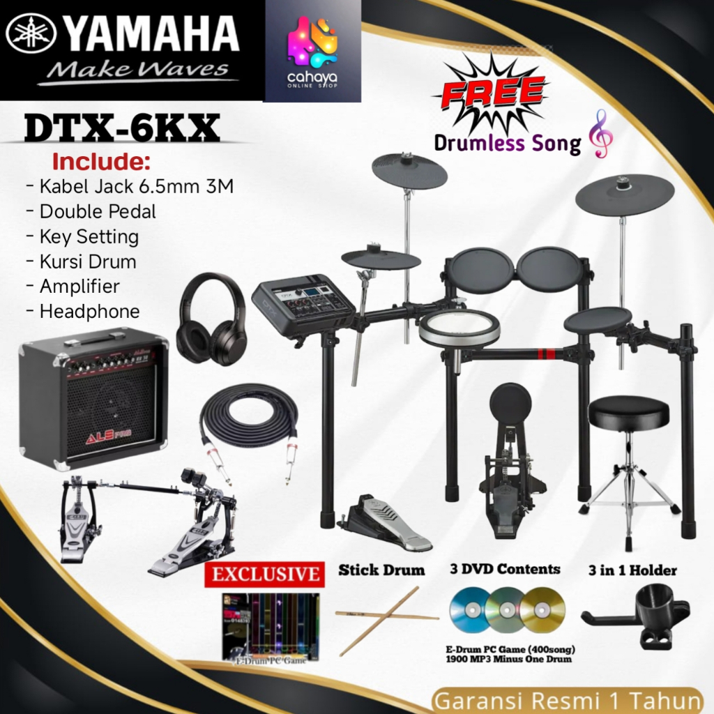 DRUM ELEKTRIK Yamaha DTX6K-X Drum Elektrik / DTX6KX / DTX 6KX / DTX 6 KX / 6K / DTX6K X DTX6 KX 6KX