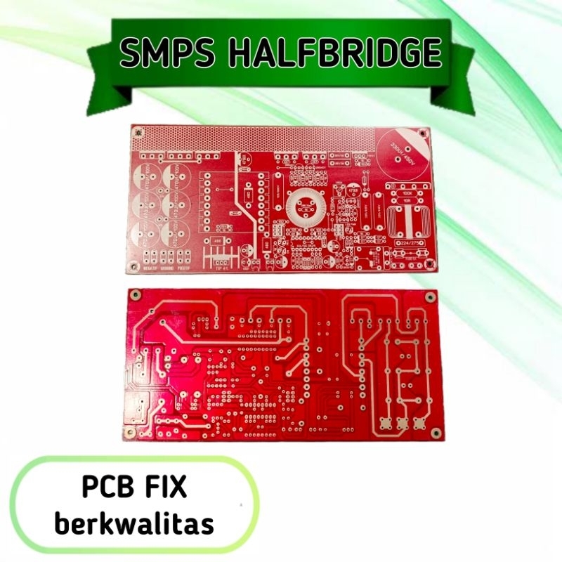 PCB smps ic sg3525a halfbridge pecah seribu dimensi 20x10cm berkwalitas tebal
