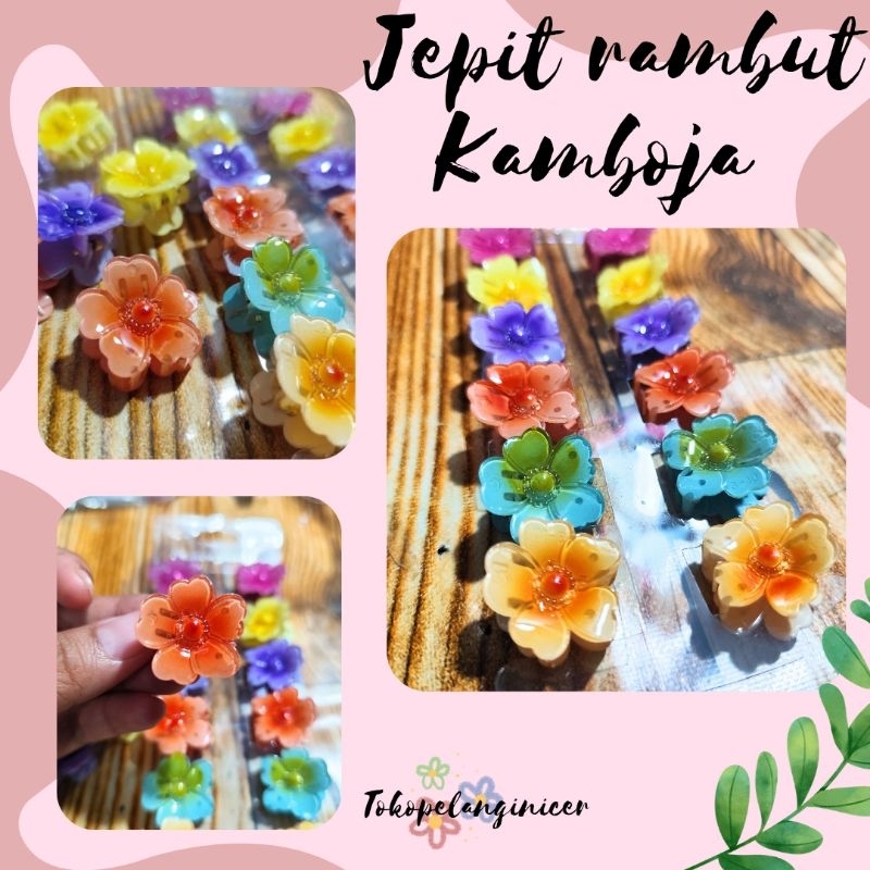 Jepit Kamboja Kecil Jepit Bunga Jepitan Poni Kep Rambut Flowers