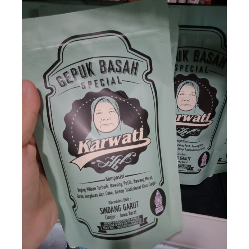 

Gepuk basah special kemasan pouch