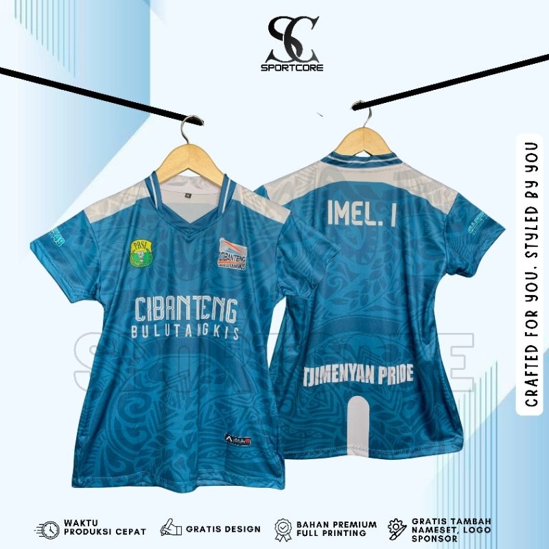 Jersey Voli Cewek Fullprinting Custom Nama Nomer