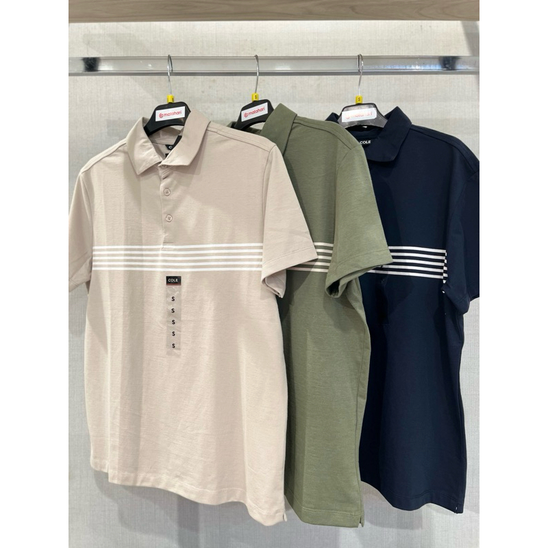 Cole Kaos kerah polo motof garis garis stripe S-XL