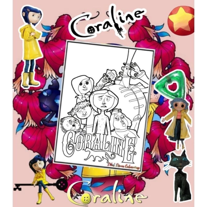 

Kertas Mewarnai Gambar Tema Coraline isi 10 Lembar Gambar / Kertas Gambar Tebal / Kertas Mewarnai Coraline/ PAUD / TK / SD