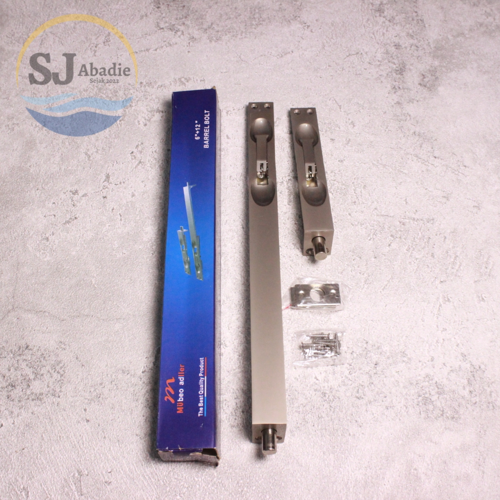 Limaukuit_Space (1 Set) Muller Grendel Tanam Pintu Kupu Tarung Aluminium 12 / 16 Inch Sj Abadie