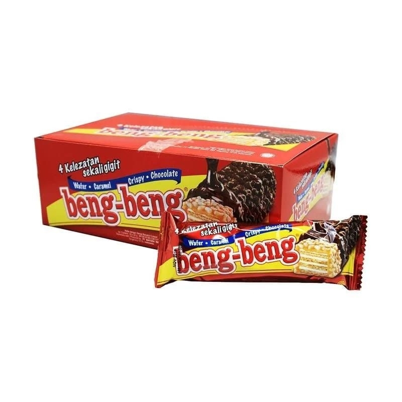 

Beng-beng reguler kemasan isi 17, Wafer caramel,Crispy chocolate