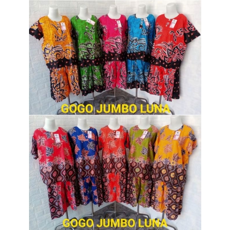 Setelan GOGO JUMBO LUNA | Baju Tidur Batik Pendek Dewasa