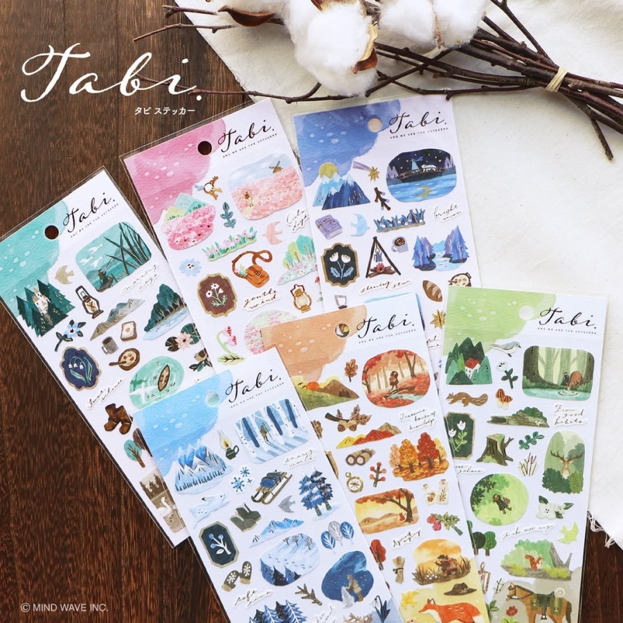 

Mind Wave Tabi Travel Sticker Flake Die Cut Stiker Dekorasi Journal Decor Stickers Limited Edition