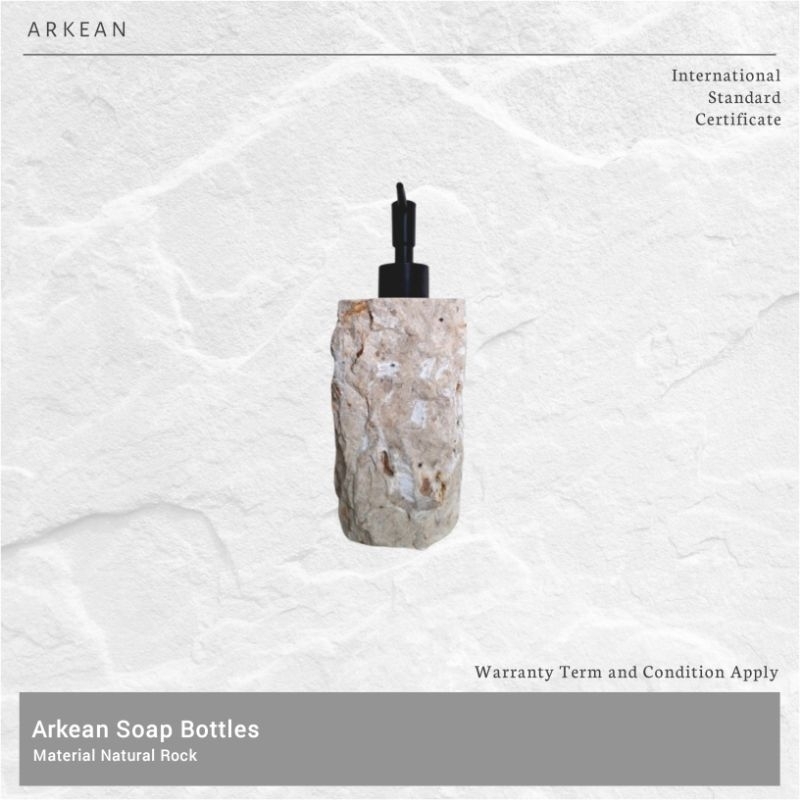 Arkean Amber Batu Alam Tekan Pump Foam Botol Bottle Bath Soap Dish Sabun Cair Kamar Mandi Bathroom R