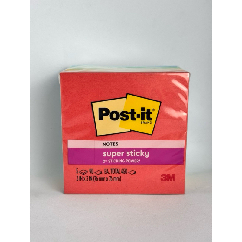 

Post-It 3M Super Sticky Notes 654-5SSAN Kertas Memo 3in x 3in