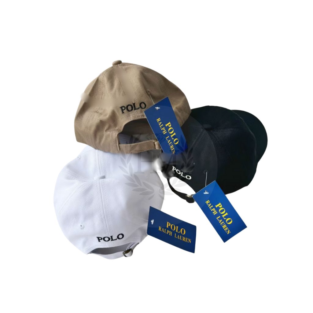 Topi Polo RL Hitam Putih Coklat